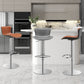 Leer verstelbare Bar Stool Glam Backlest Teller voor Bristol
