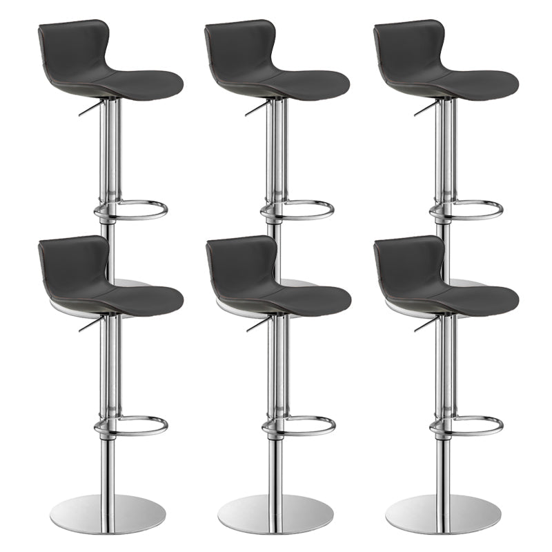Leer verstelbare Bar Stool Glam Backlest Teller voor Bristol