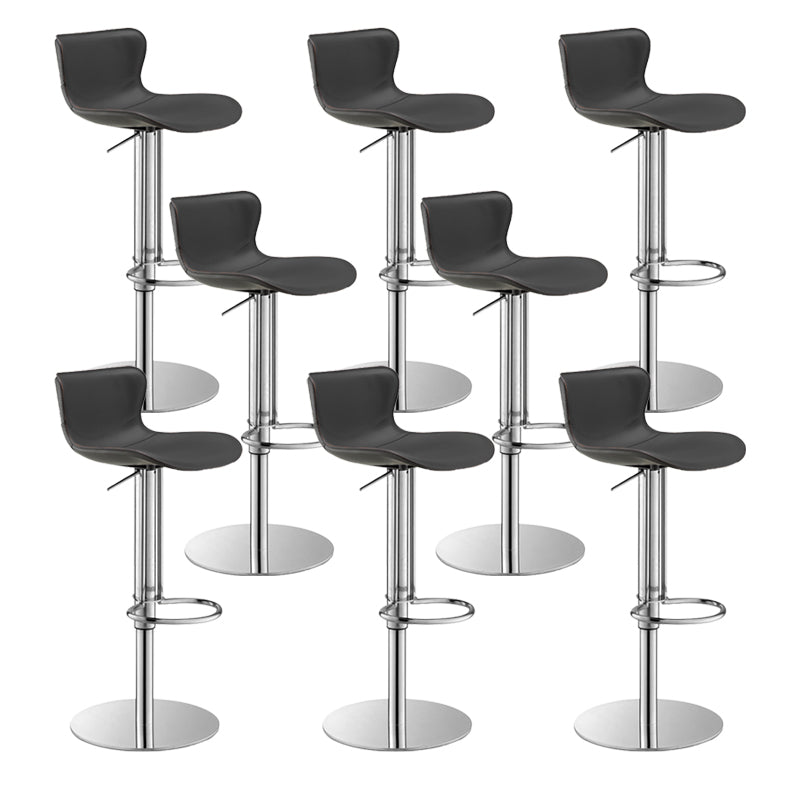 Leer verstelbare Bar Stool Glam Backlest Teller voor Bristol