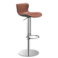 Leer verstelbare Bar Stool Glam Backlest Teller voor Bristol