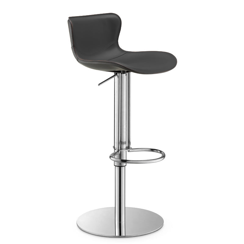 Leer verstelbare Bar Stool Glam Backlest Teller voor Bristol