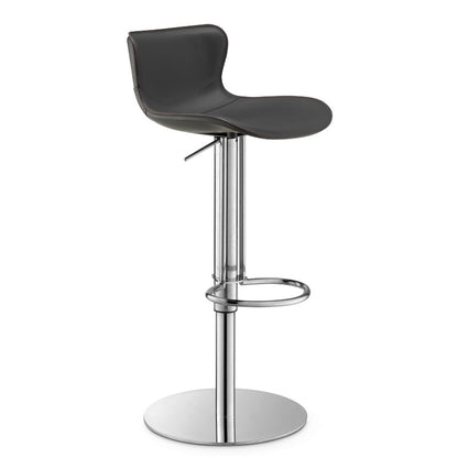 Leer verstelbare Bar Stool Glam Backlest Teller voor Bristol