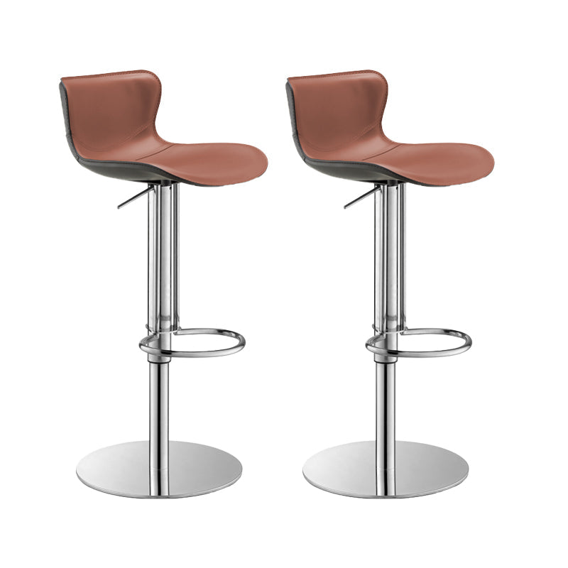 Leer verstelbare Bar Stool Glam Backlest Teller voor Bristol