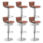 Leer verstelbare Bar Stool Glam Backlest Teller voor Bristol