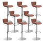 Leer verstelbare Bar Stool Glam Backlest Teller voor Bristol
