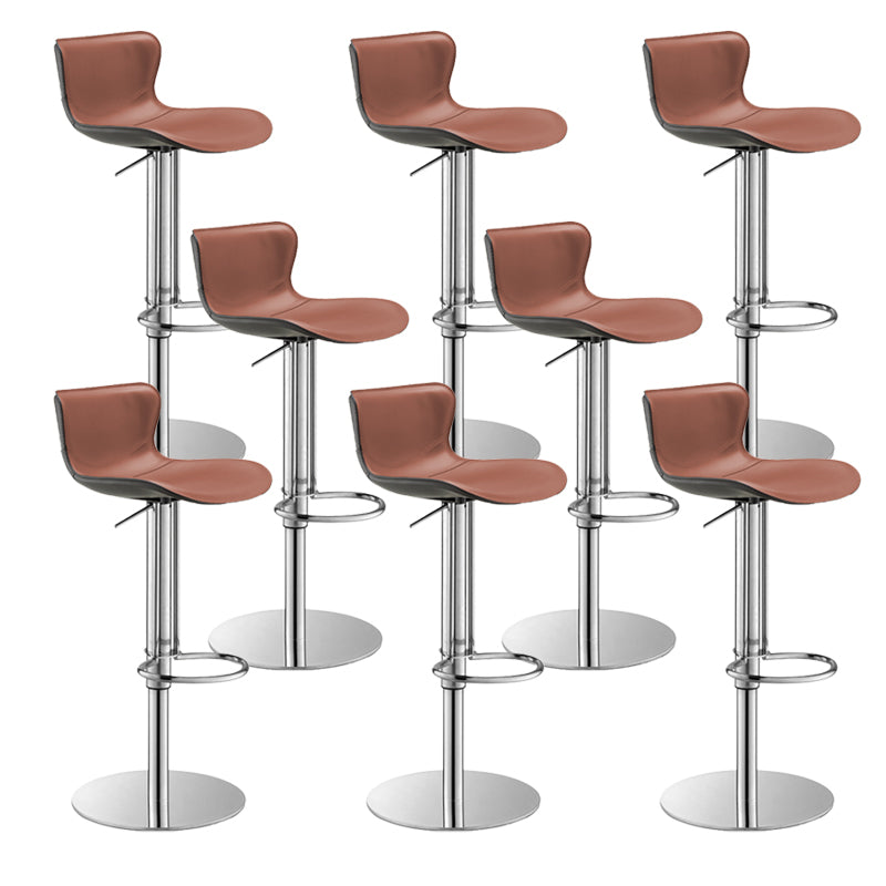 Leer verstelbare Bar Stool Glam Backlest Teller voor Bristol