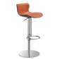 Leer verstelbare Bar Stool Glam Backlest Teller voor Bristol