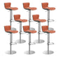 Leer verstelbare Bar Stool Glam Backlest Teller voor Bristol