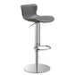 Leer verstelbare Bar Stool Glam Backlest Teller voor Bristol