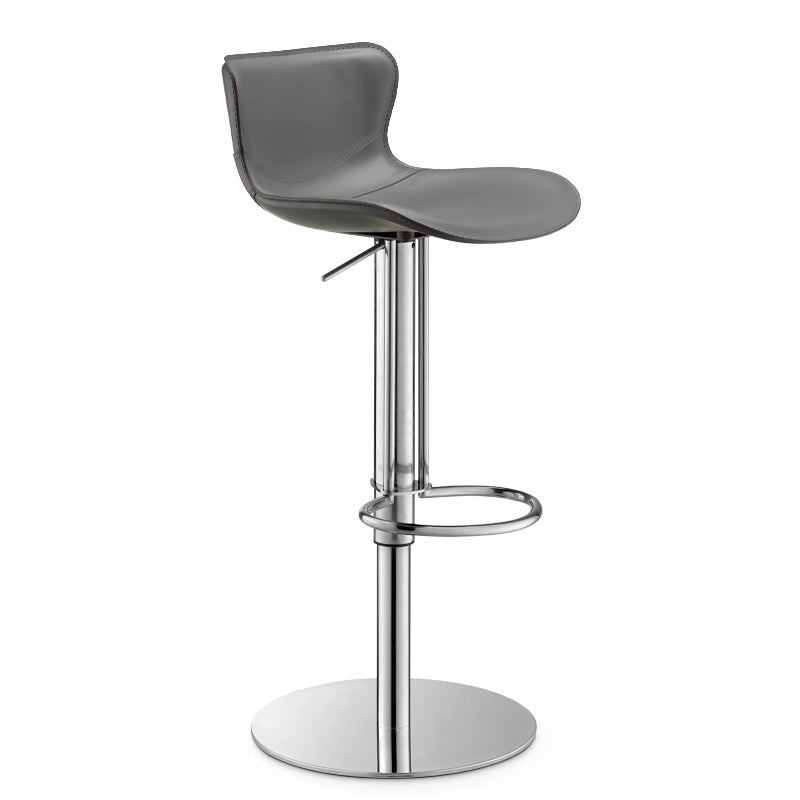 Leer verstelbare Bar Stool Glam Backlest Teller voor Bristol