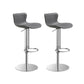 Leer verstelbare Bar Stool Glam Backlest Teller voor Bristol