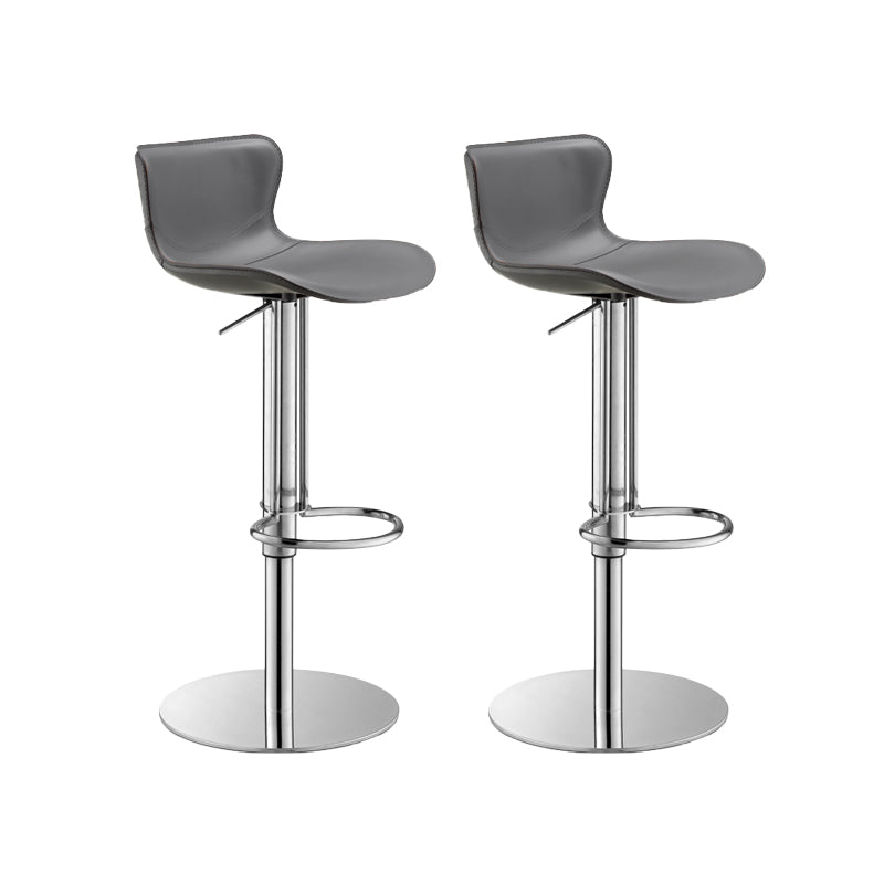 Leer verstelbare Bar Stool Glam Backlest Teller voor Bristol