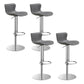 Leer verstelbare Bar Stool Glam Backlest Teller voor Bristol