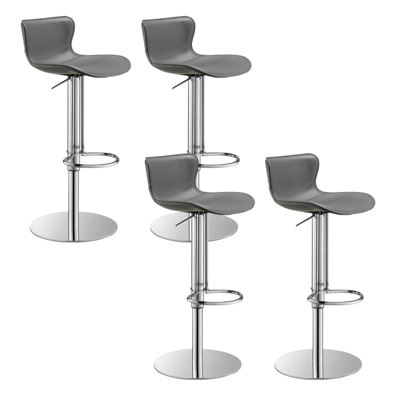 Leer verstelbare Bar Stool Glam Backlest Teller voor Bristol