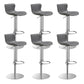 Leer verstelbare Bar Stool Glam Backlest Teller voor Bristol
