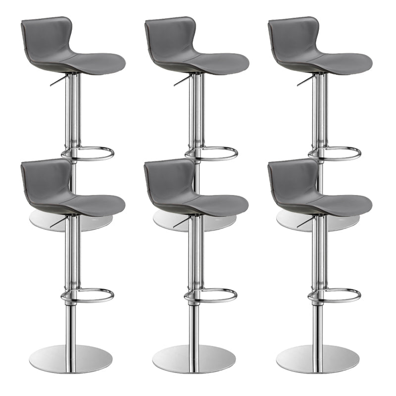 Leer verstelbare Bar Stool Glam Backlest Teller voor Bristol