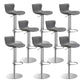 Leer verstelbare Bar Stool Glam Backlest Teller voor Bristol