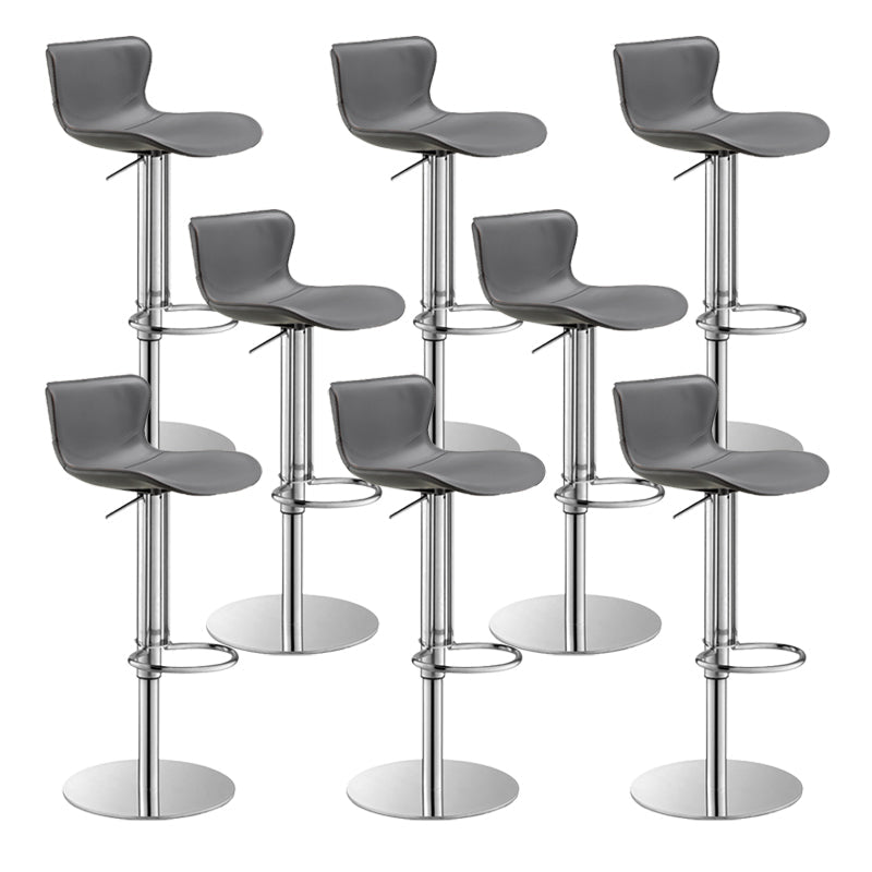 Leer verstelbare Bar Stool Glam Backlest Teller voor Bristol