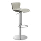 Leer verstelbare Bar Stool Glam Backlest Teller voor Bristol