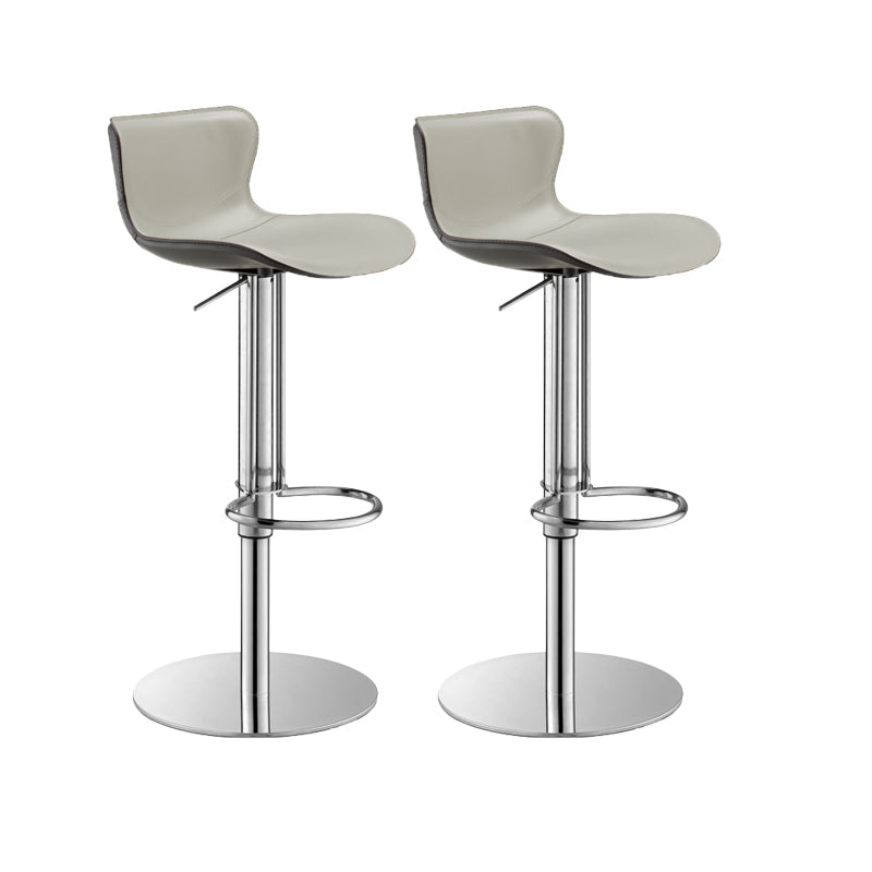 Leer verstelbare Bar Stool Glam Backlest Teller voor Bristol
