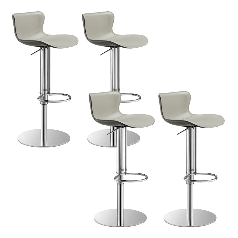 Leer verstelbare Bar Stool Glam Backlest Teller voor Bristol