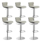 Leer verstelbare Bar Stool Glam Backlest Teller voor Bristol