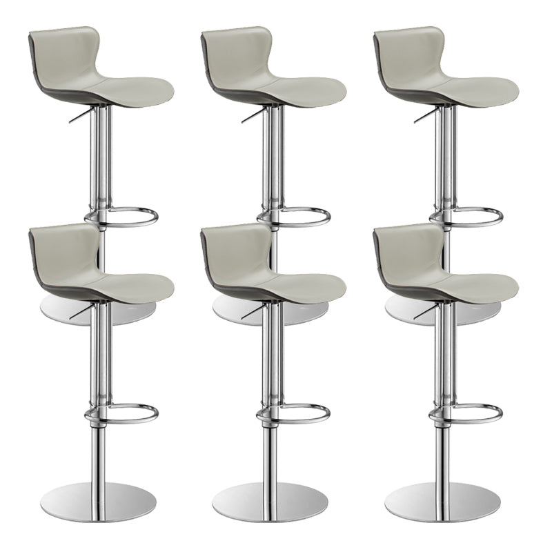Leer verstelbare Bar Stool Glam Backlest Teller voor Bristol
