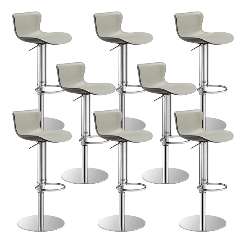 Leer verstelbare Bar Stool Glam Backlest Teller voor Bristol