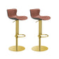 Leer verstelbare Bar Stool Glam Backlest Teller voor Bristol