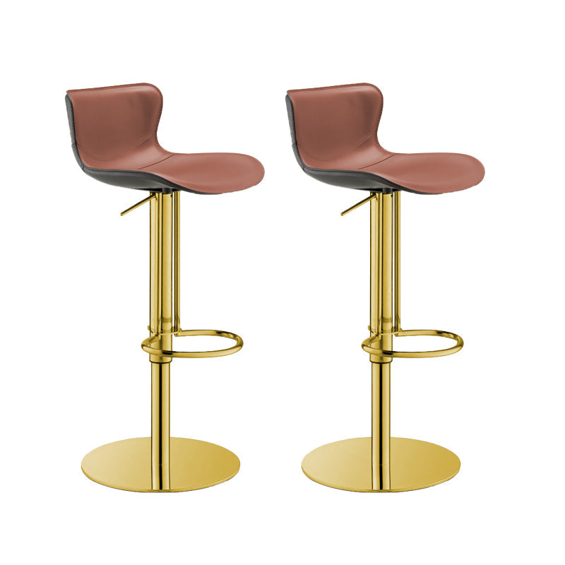 Leer verstelbare Bar Stool Glam Backlest Teller voor Bristol