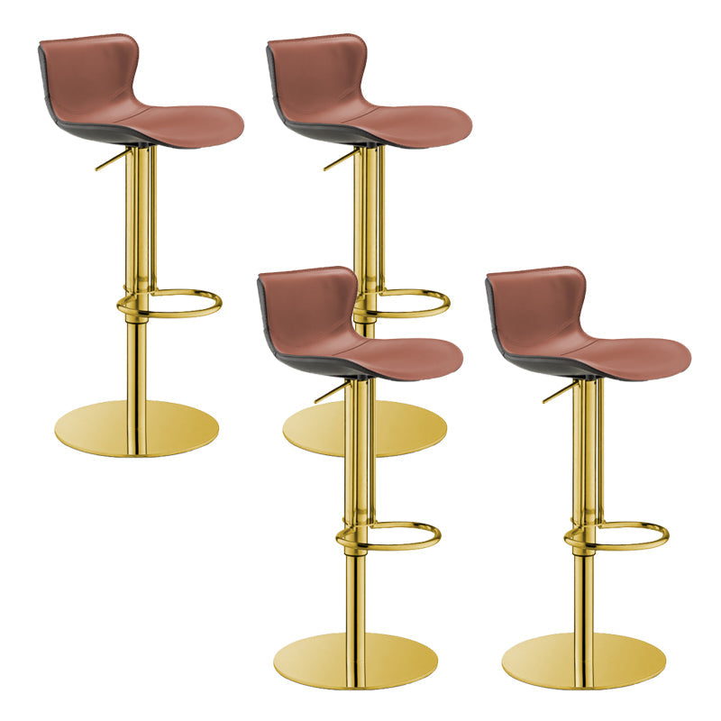 Leer verstelbare Bar Stool Glam Backlest Teller voor Bristol
