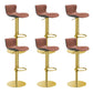 Leer verstelbare Bar Stool Glam Backlest Teller voor Bristol