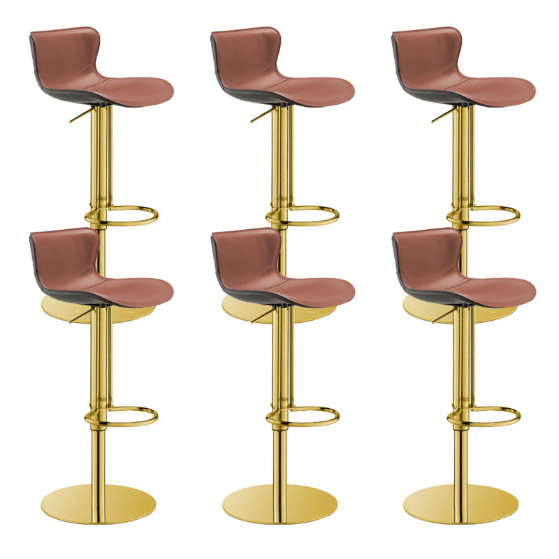 Leer verstelbare Bar Stool Glam Backlest Teller voor Bristol