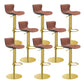 Leer verstelbare Bar Stool Glam Backlest Teller voor Bristol