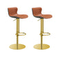 Leer verstelbare Bar Stool Glam Backlest Teller voor Bristol