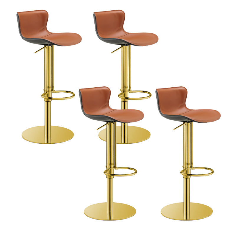 Leer verstelbare Bar Stool Glam Backlest Teller voor Bristol