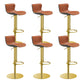 Leer verstelbare Bar Stool Glam Backlest Teller voor Bristol