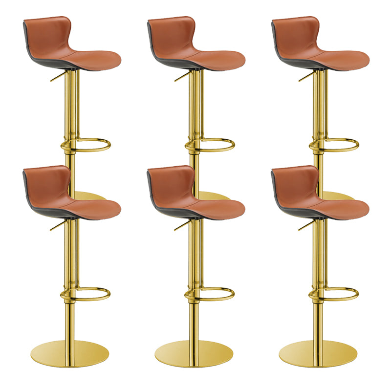 Leer verstelbare Bar Stool Glam Backlest Teller voor Bristol