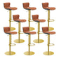 Leer verstelbare Bar Stool Glam Backlest Teller voor Bristol