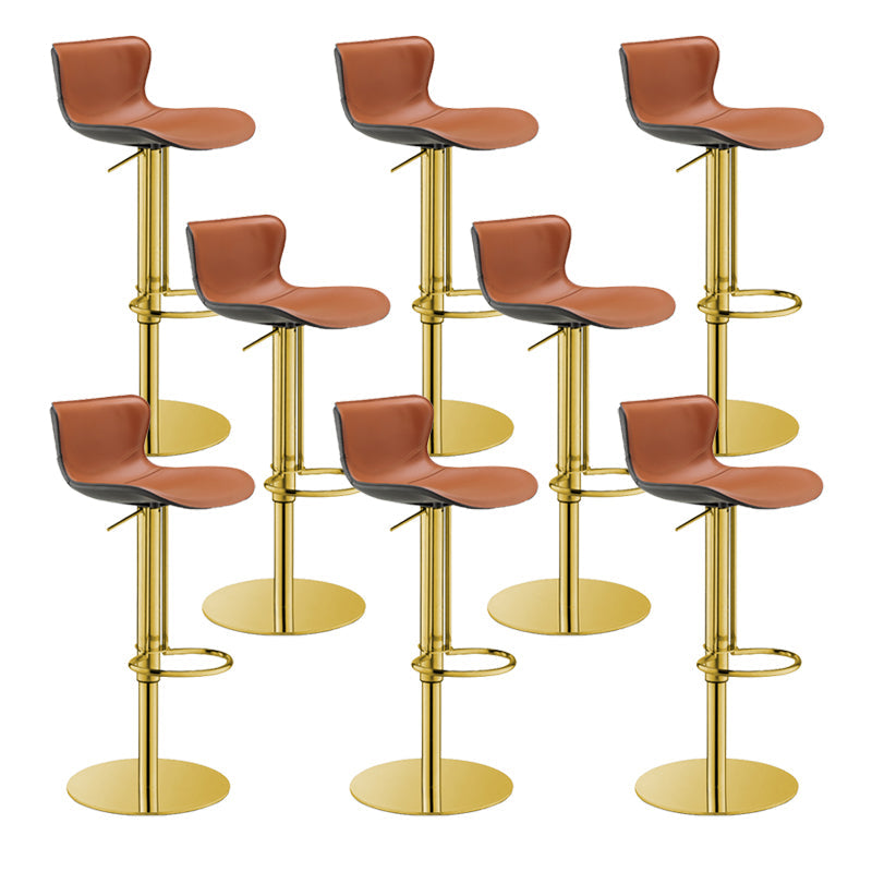 Leer verstelbare Bar Stool Glam Backlest Teller voor Bristol