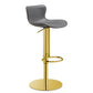 Leer verstelbare Bar Stool Glam Backlest Teller voor Bristol