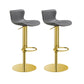 Leer verstelbare Bar Stool Glam Backlest Teller voor Bristol