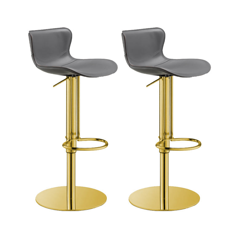 Leer verstelbare Bar Stool Glam Backlest Teller voor Bristol