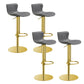 Leer verstelbare Bar Stool Glam Backlest Teller voor Bristol