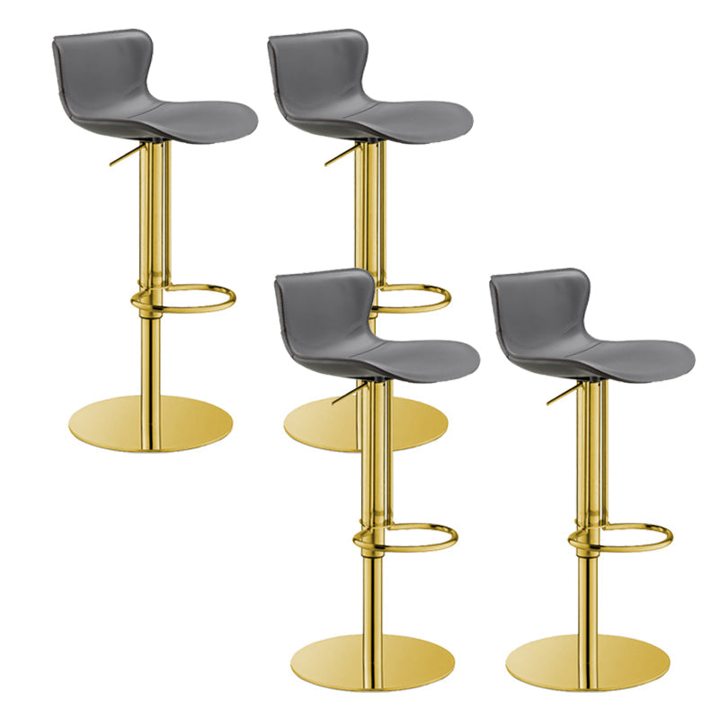Leer verstelbare Bar Stool Glam Backlest Teller voor Bristol
