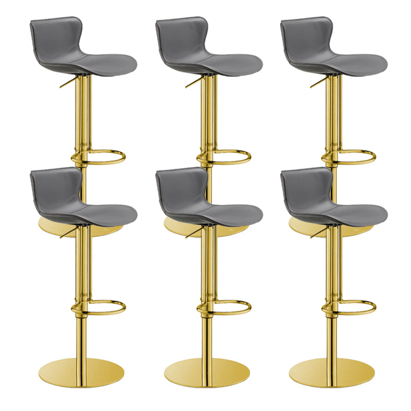 Leer verstelbare Bar Stool Glam Backlest Teller voor Bristol