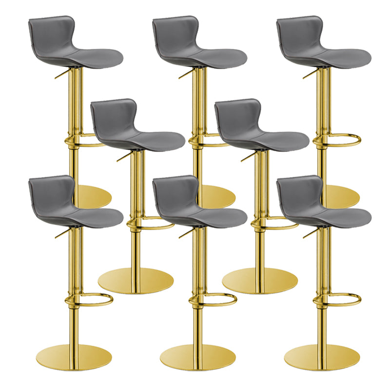 Leer verstelbare Bar Stool Glam Backlest Teller voor Bristol