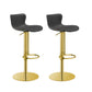 Leer verstelbare Bar Stool Glam Backlest Teller voor Bristol