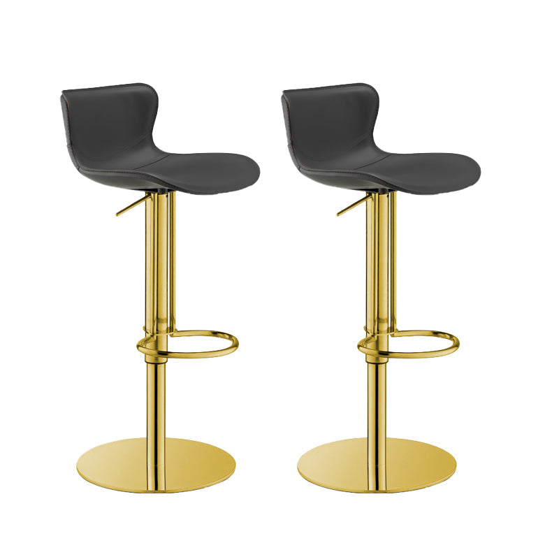Leer verstelbare Bar Stool Glam Backlest Teller voor Bristol