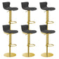 Leer verstelbare Bar Stool Glam Backlest Teller voor Bristol